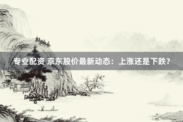 专业配资 京东股价最新动态：上涨还是下跌？