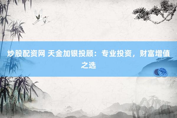 炒股配资网 天金加银投顾：专业投资，财富增值之选