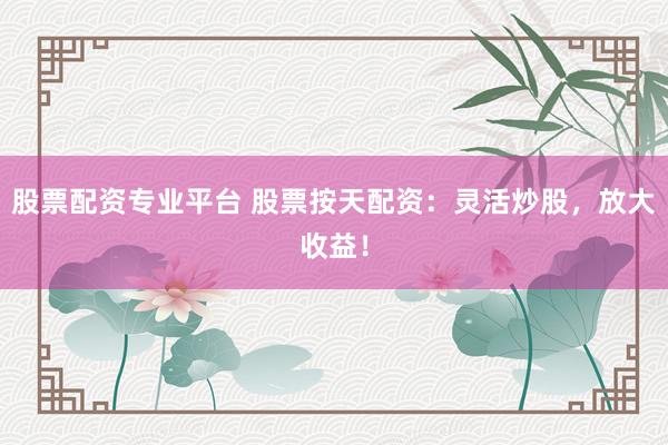 股票配资专业平台 股票按天配资：灵活炒股，放大收益！