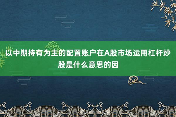 以中期持有为主的配置账户在A股市场运用杠杆炒股是什么意思的因